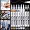 White Paint Pen 8-Pack 0.7mm Acrylic Paint Pens Includes 2 White, 2 Black, 2 Gold, 2 Silver Permanent Markers for Wood, Rock, Fabric, Metal, Plastic, and Ceramic Extra Fine Tip